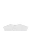 Cheap GANNI Abnehmbarer Ruschenkragen Aus Cotton Poplin Bright White