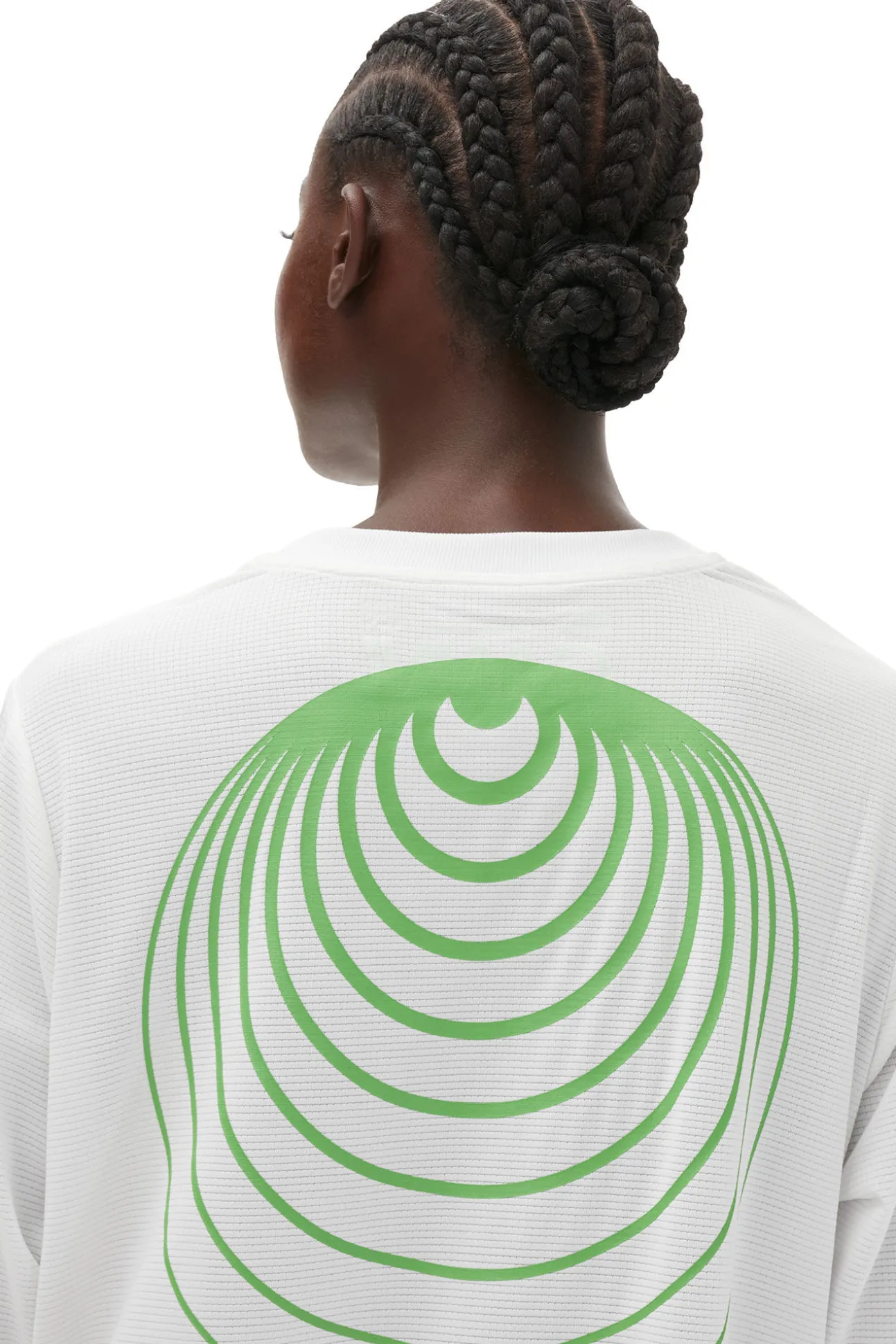 Best GANNI Active-Netz-Langarmshirt Mit Lagenlook Bright White