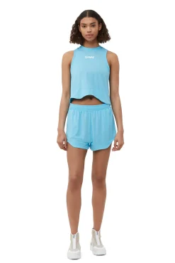 Store GANNI Active-Netz-Shorts Ethereal Blue