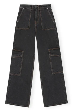 Discount GANNI Angi-Jeans Washed Black/Black