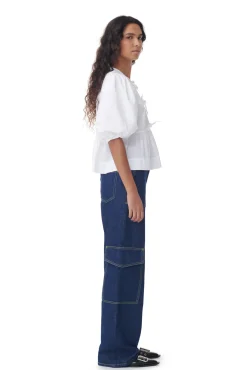 Sale GANNI Angi-Jeans Aus Gewaschenem Denim Rinse