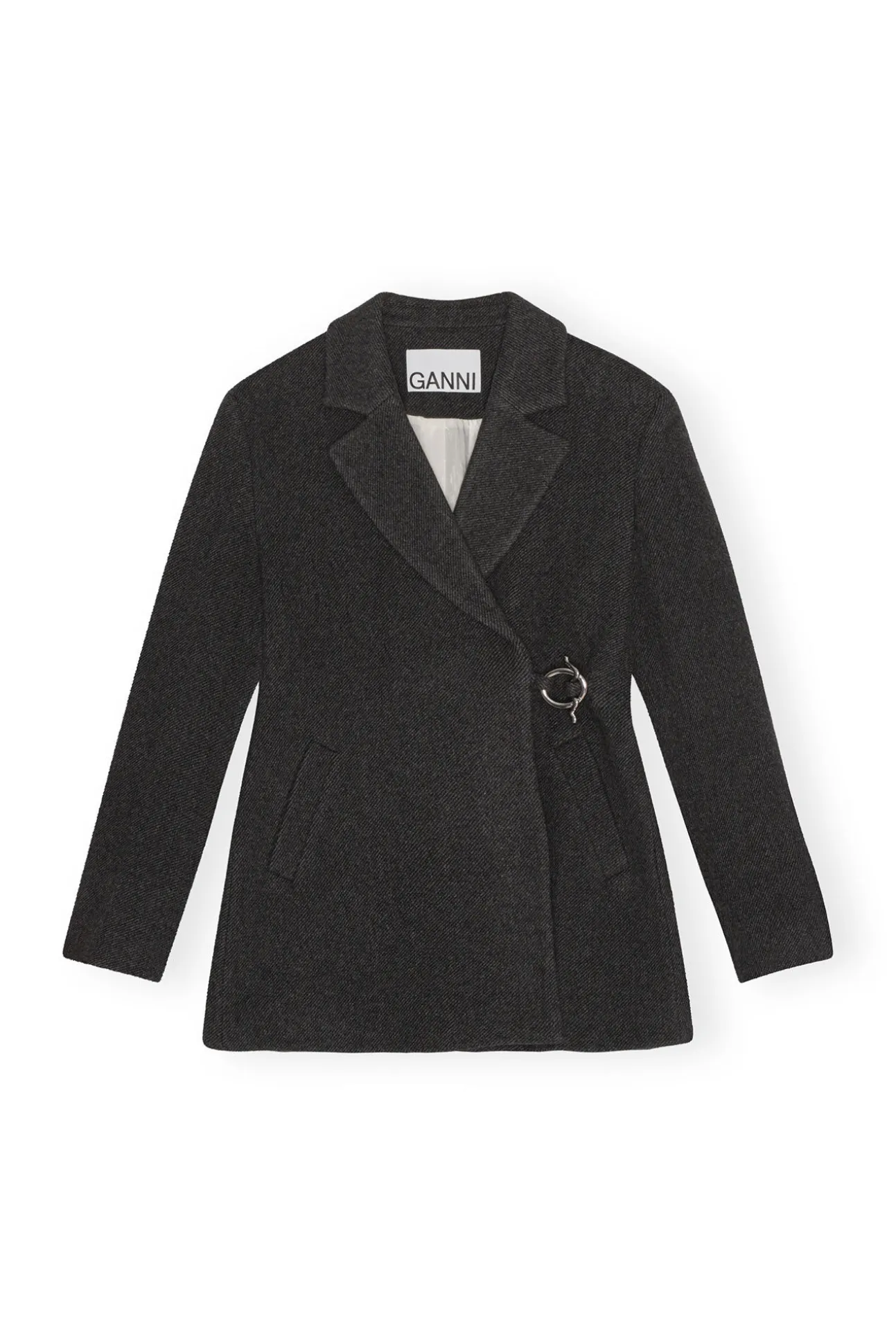 Flash Sale GANNI Anzugblazer Aus Twill Wool Phantom