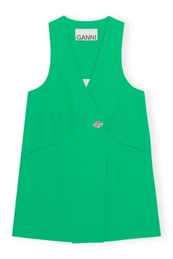 Cheap GANNI Anzugweste Aus Cotton Bright Green