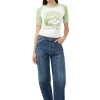 Store GANNI Apple- Raglan-T-Shirt Egret