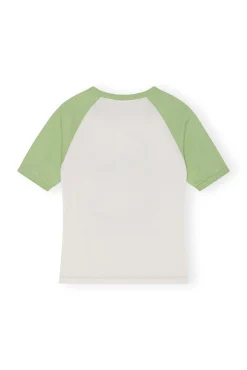 Store GANNI Apple- Raglan-T-Shirt Egret
