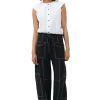Discount GANNI Armelloses Ruschenkragenhemd Aus Cotton Poplin Bright White