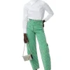 New GANNI Asymmetrisches Kragenhemd Aus Cotton Poplin Bright White