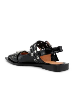 Store GANNI Ballerinas Mit Breiter Schnalle Black