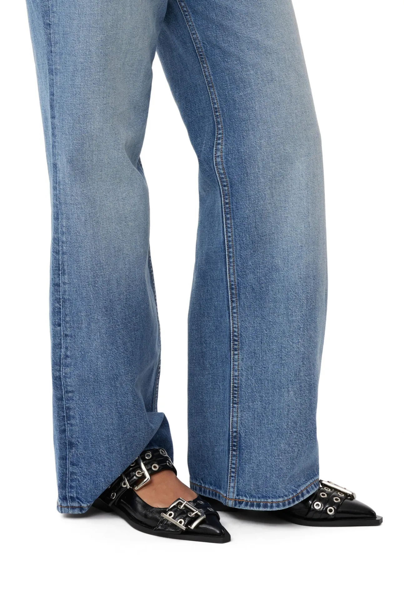 Store GANNI Ballerinas Mit Breiter Schnalle Black