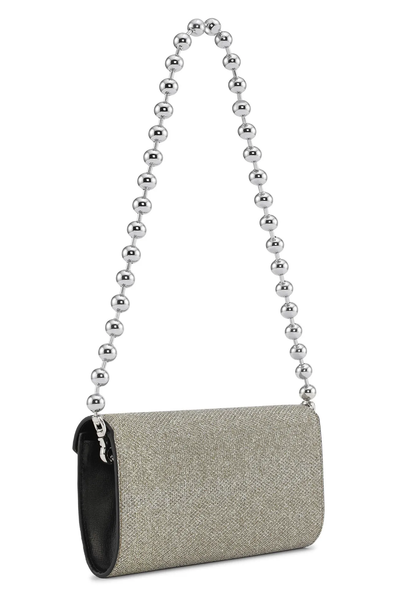 Fashion GANNI Banner-Envelope-Portemonnaie Mit Kette Gold