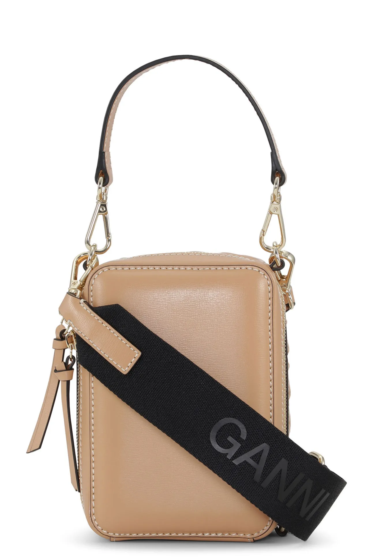 Shop GANNI Banner-Kameratasche Tan