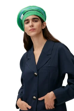 Online GANNI Baskenmutze Aus Weicher Wolle Kelly Green