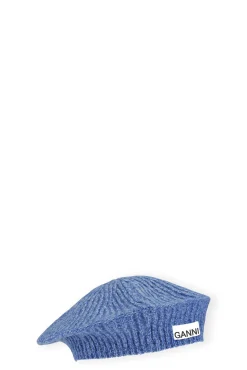 Cheap GANNI Baskenmutze Aus Wool Granada Sky