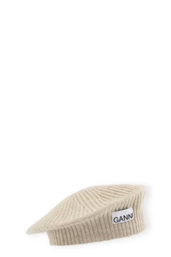 Hot GANNI Baskenmutze Aus Wool Brazilian Sand