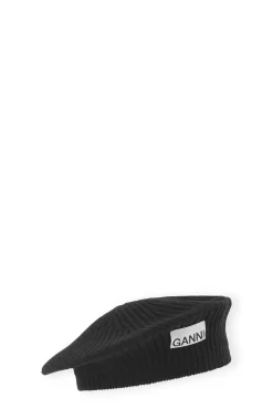 Online GANNI Baskenmutze Aus Wool Black