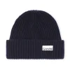 New GANNI Beanie Aus Recycelter Wolle Sky Captain