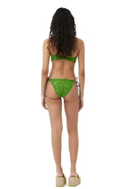 Shop GANNI Bedruckte Perlen-Bikinihose Aus Recyceltem Material Tender Shoots