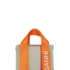 Best Sale GANNI Beige Mini-Tragetasche Aus Tech-Gewebe Pale Khaki