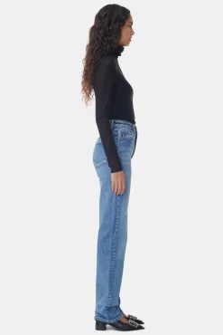 Fashion GANNI Beksi Jeans Mid Blue Vintage