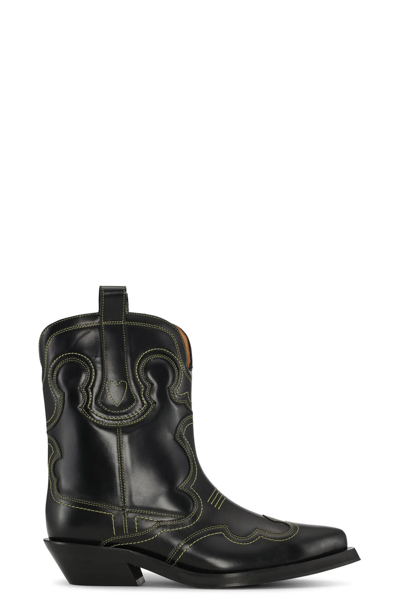 Flash Sale GANNI Bestickte Westernstiefel Black/Yellow