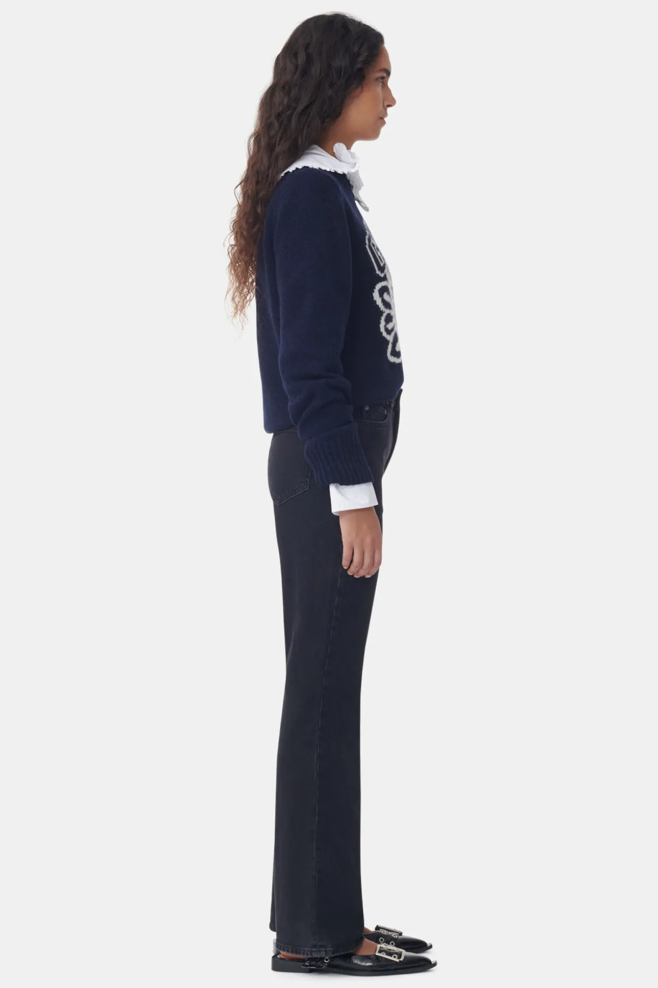 Outlet GANNI Betzy Jeans Washed Black/Black