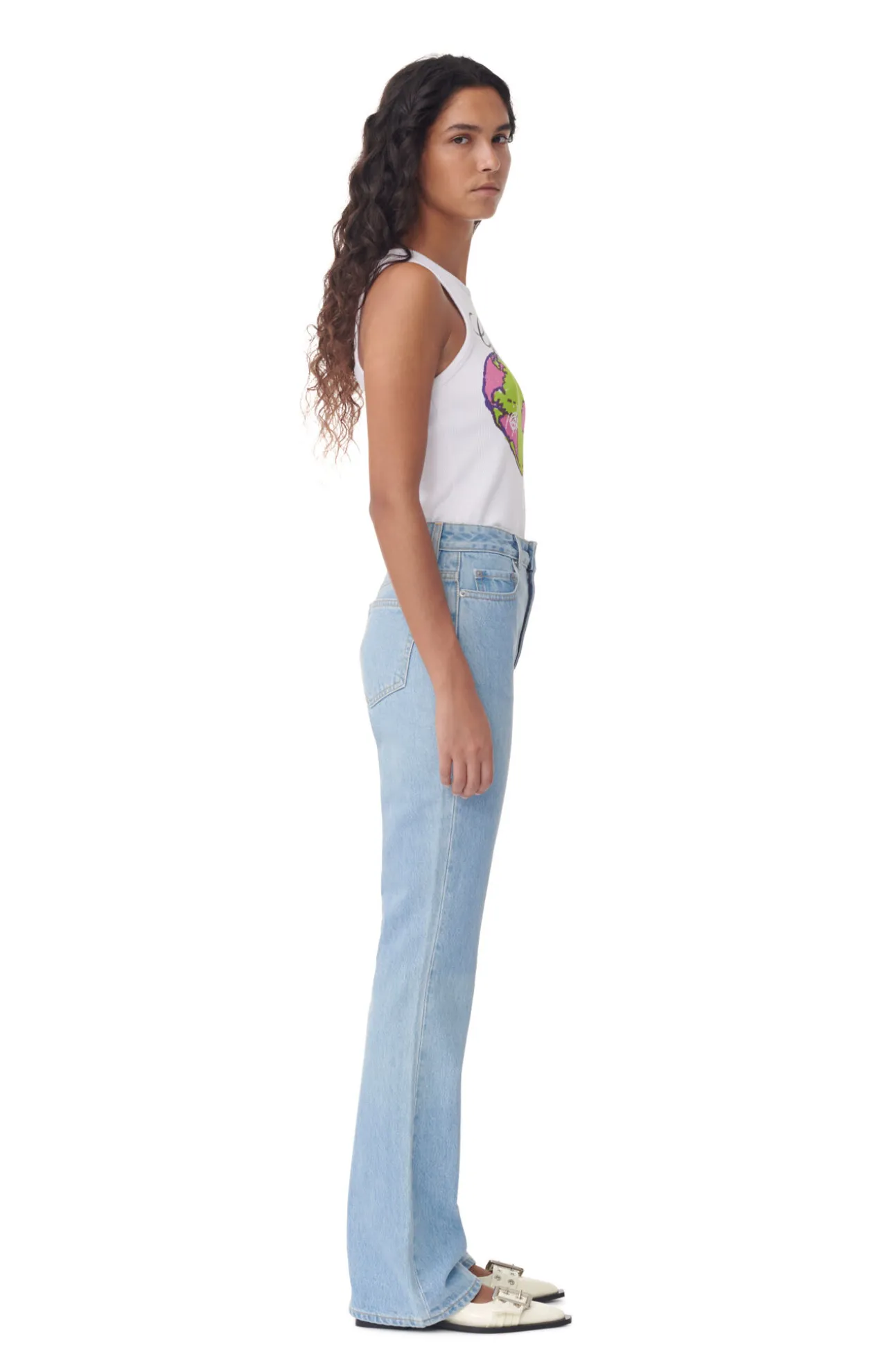 Fashion GANNI Betzy Jeans Light Blue Stone