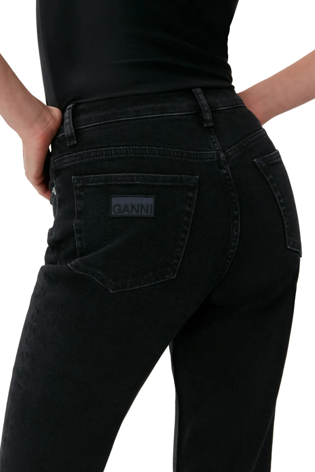 Outlet GANNI Betzy Jeans Washed Black/Black