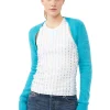 Outlet GANNI Blauer Bolero Aus Brushed Alpaca Blue Curacao