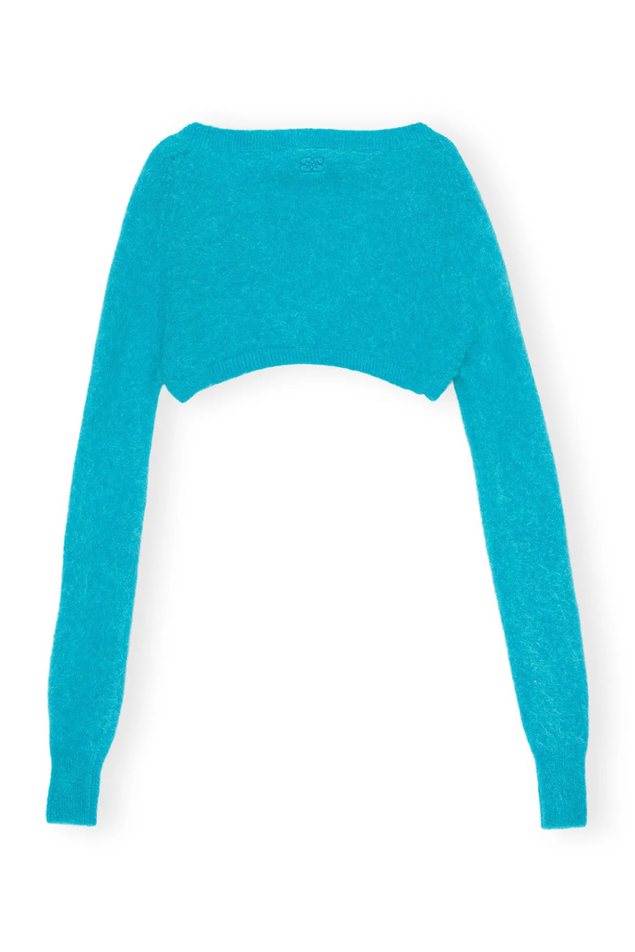 Outlet GANNI Blauer Bolero Aus Brushed Alpaca Blue Curacao