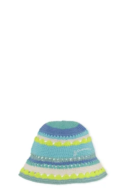 Cheap GANNI Blauer Hakel-Fischerhut Blue Curacao