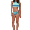 Sale GANNI Blaues Gehakeltes Racerback-Bikinioberteil Blue Curacao