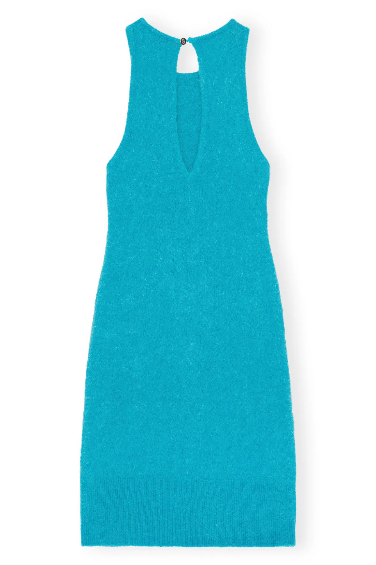 Cheap GANNI Blaues Minikleid Aus Brushed Alpaca Blue Curacao