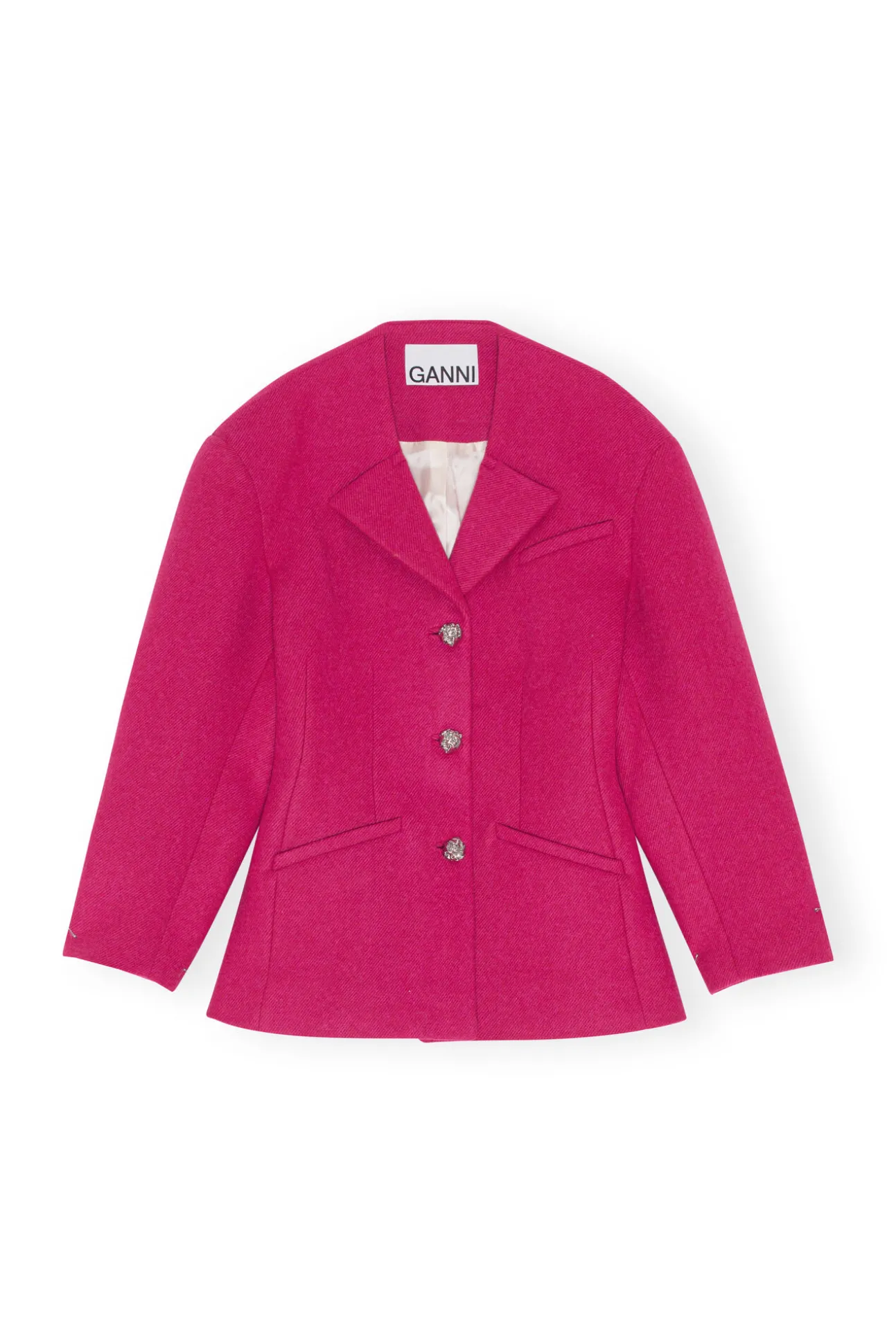 Discount GANNI Blazer Aus Wool Fiery Red