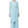 Hot GANNI Blazerkleid Aus Viscose-Jacquard Corydalis Blue