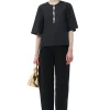 Best GANNI Bluse Aus Cotton Poplin Black