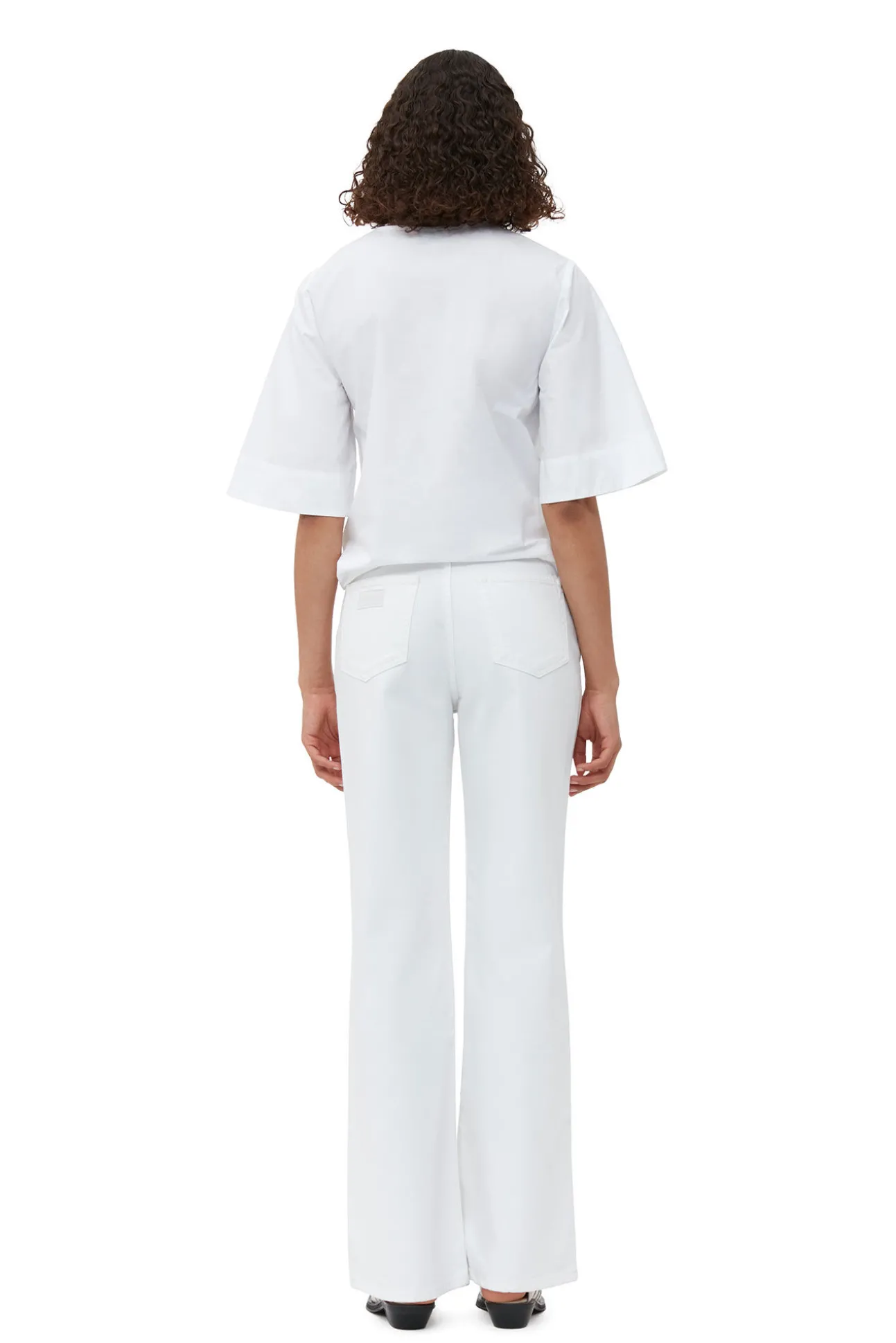Best GANNI Bluse Aus Cotton Poplin Bright White