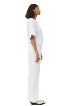 Best GANNI Bluse Aus Cotton Poplin Bright White