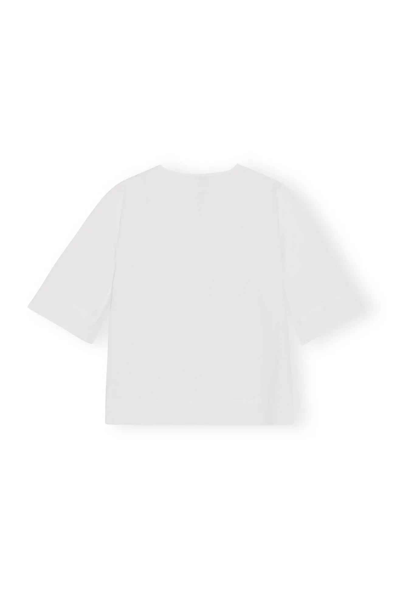 Best GANNI Bluse Aus Cotton Poplin Bright White