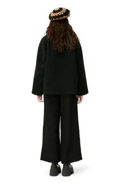 Online GANNI Boucle-Jacke Aus Wool Black