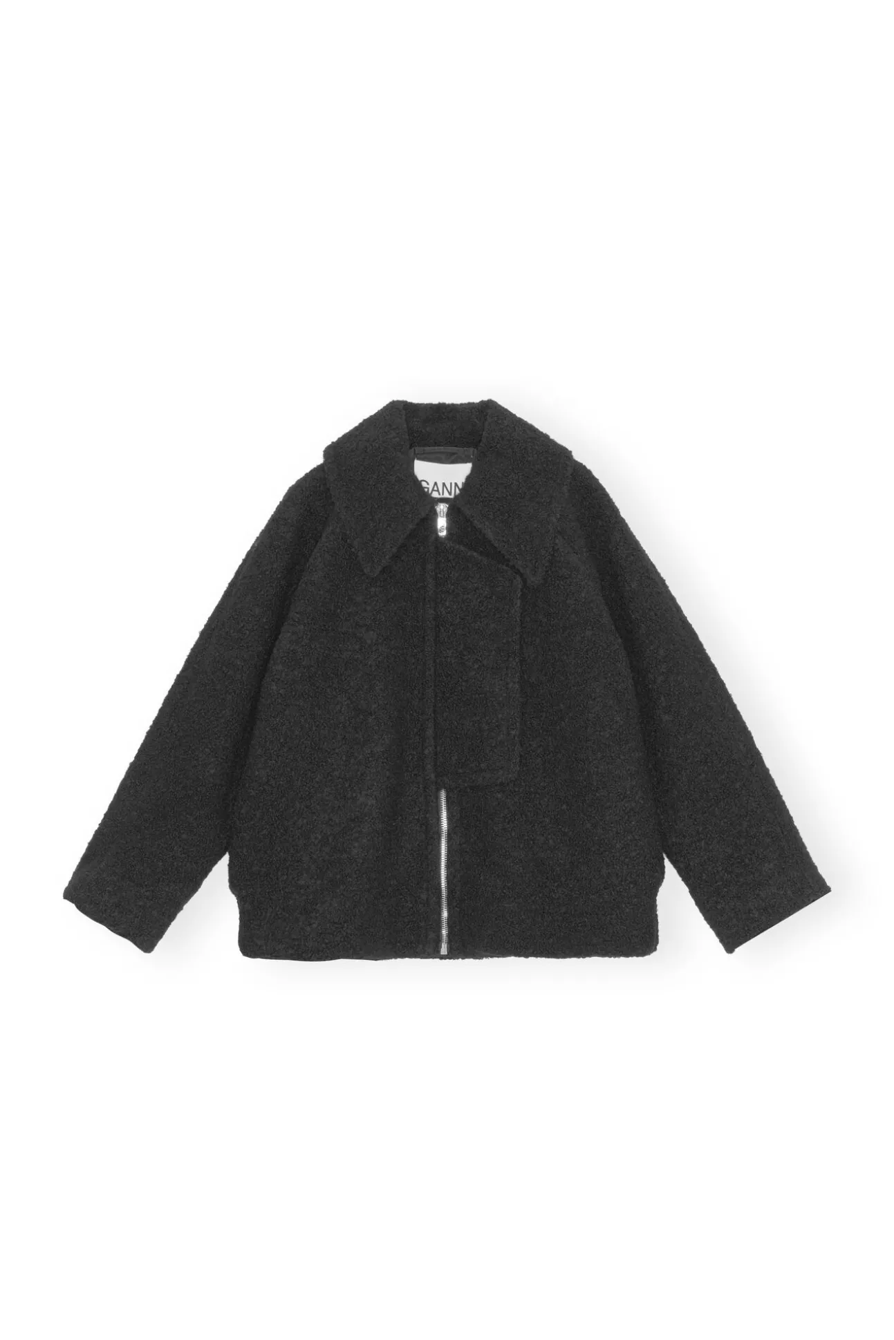 Online GANNI Boucle-Jacke Aus Wool Black