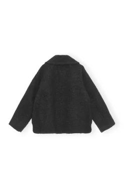 Online GANNI Boucle-Jacke Aus Wool Black