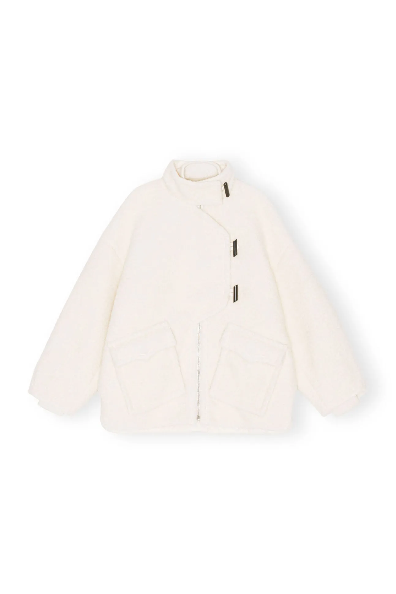 Flash Sale GANNI Boucle-Wool-Schulterjacke Egret