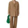 Online GANNI Braune Hose Mit Mittelhoher Taille Aus Slub Linen Petrified Oak