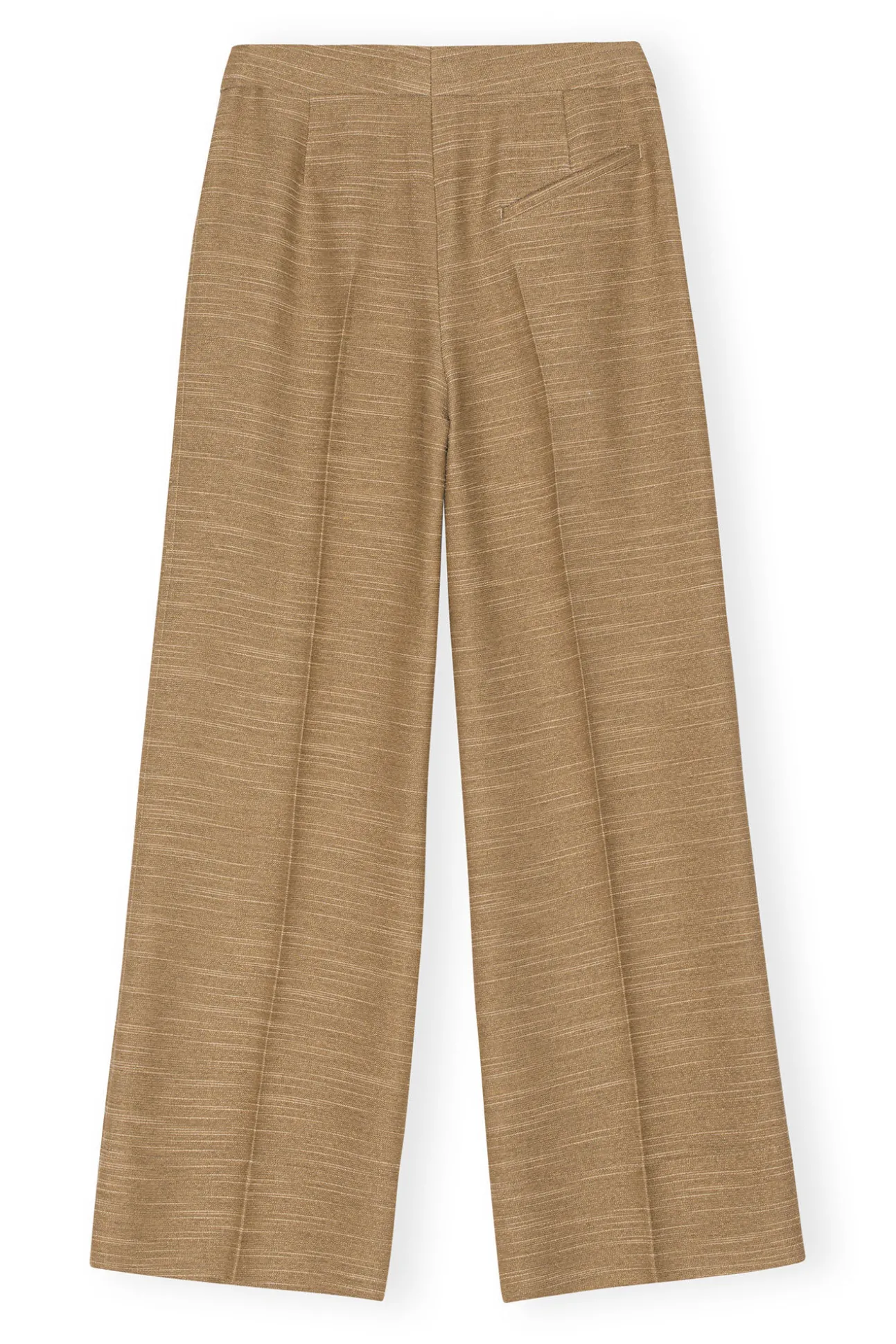 Online GANNI Braune Hose Mit Mittelhoher Taille Aus Slub Linen Petrified Oak