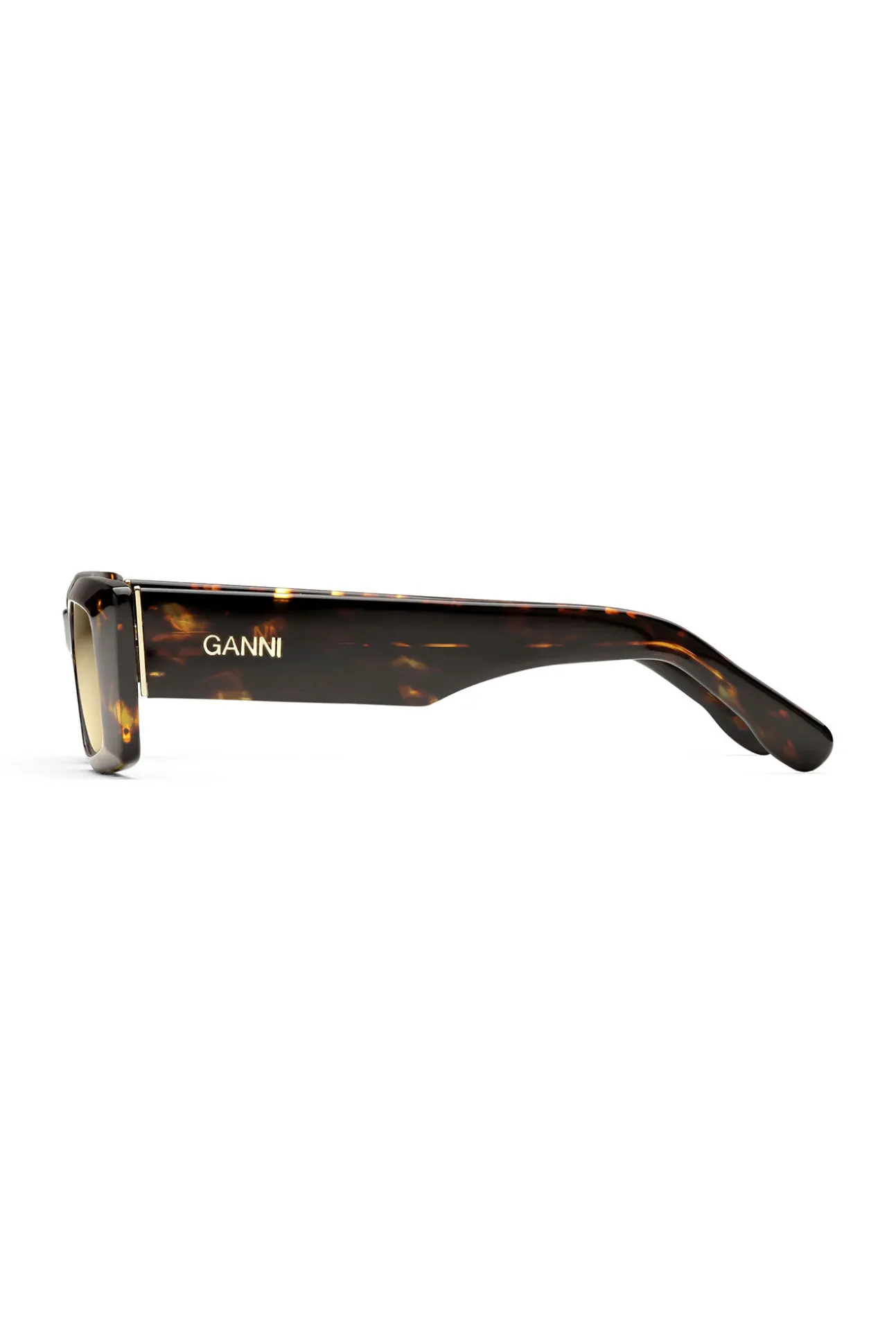Cheap GANNI Braune Rechteckige Sonnenbrille Brandy Brown