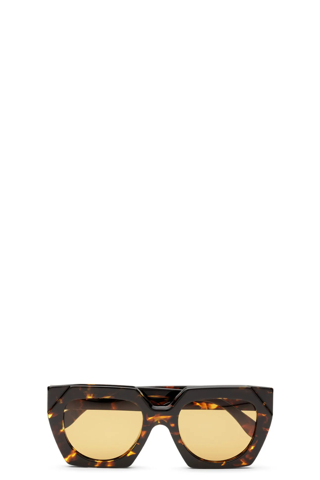Sale GANNI Braune Uberdimensionale Sonnenbrille Brandy Brown