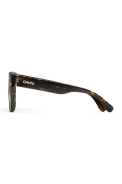 Sale GANNI Braune Uberdimensionale Sonnenbrille Brandy Brown