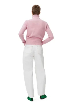 Shop GANNI Butterfly-Rollkragenpullover Light Lilac