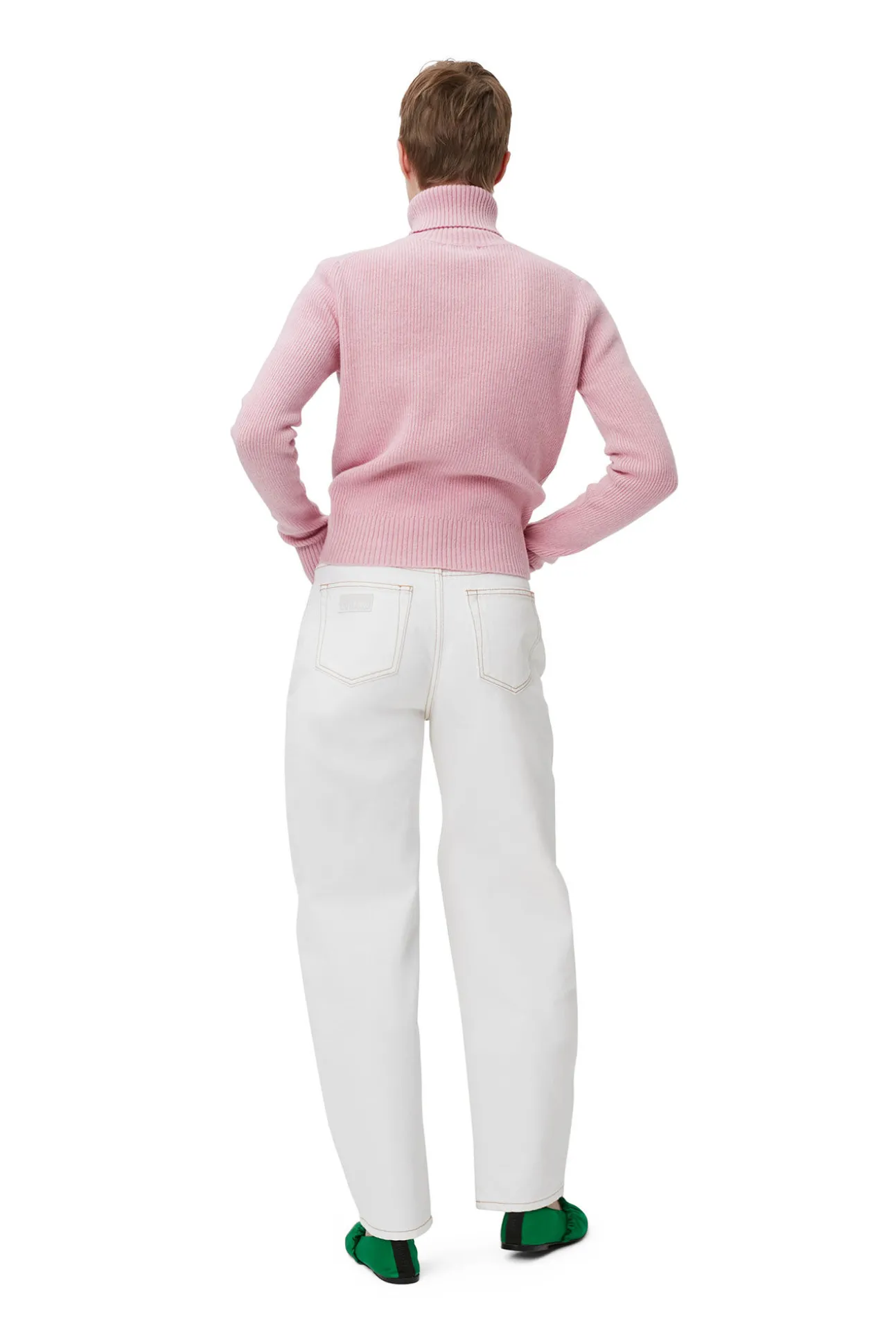 Shop GANNI Butterfly-Rollkragenpullover Light Lilac