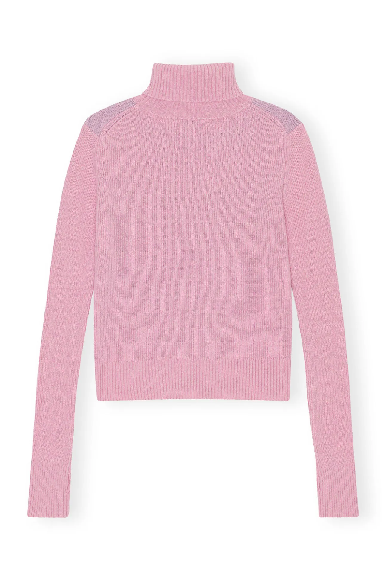 Shop GANNI Butterfly-Rollkragenpullover Light Lilac